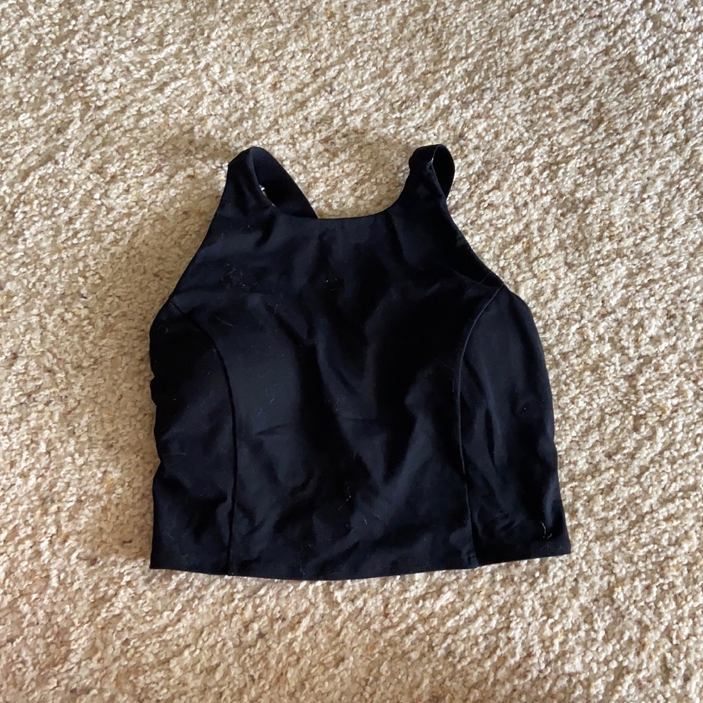 Cropped Black Tank